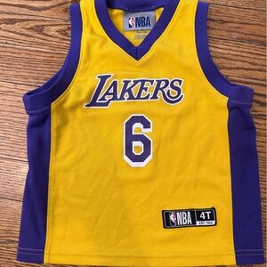 NBA Lakers Yellow and Purple Kids Jersey